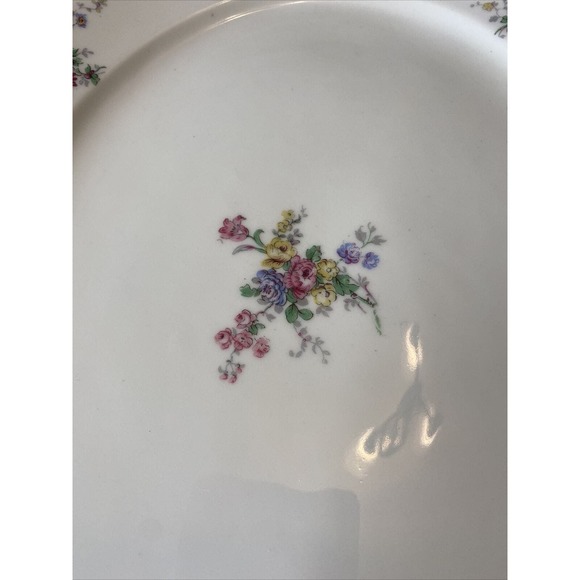 LIMOGES France Haviland Serving Platter Blue Floral Porcelain Bowl Tray 2 Pcs - Picture 12 of 16